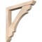 Ekena Millwork Olympic Slat Smooth Bracket w/ Offset Brace, Douglas Fir, 5 1/2"W x 38"D x 38"H BKT0604X38X38OLY06SDF - alternate 1